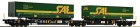 67393 Roco Articulated intermodal car of Kombiverkehr with 2 trailers SAE